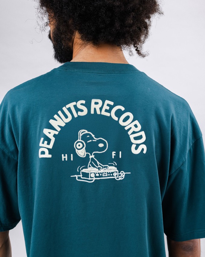 Peanuts Records Oversize T-shirt Green from Brava Fabrics