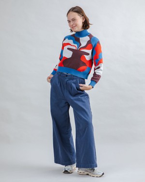 Jacquard Cropped Sweater Sobremesa from Brava Fabrics