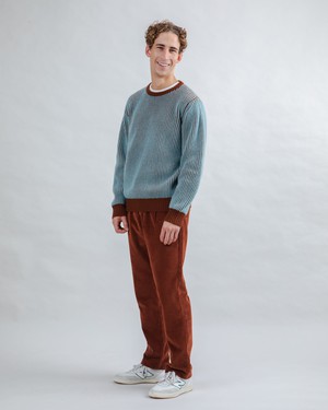 Bicolor Wool Sweater Blue from Brava Fabrics