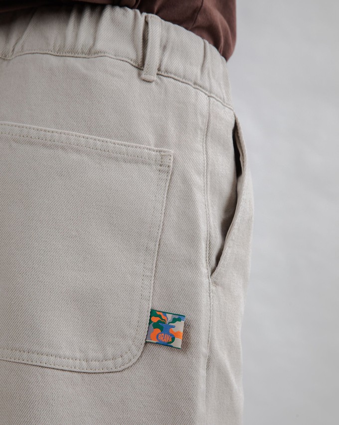 Loose Relaxed Pants Beige from Brava Fabrics