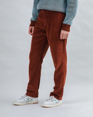 Corduroy Pleated Chino Pants Copper from Brava Fabrics