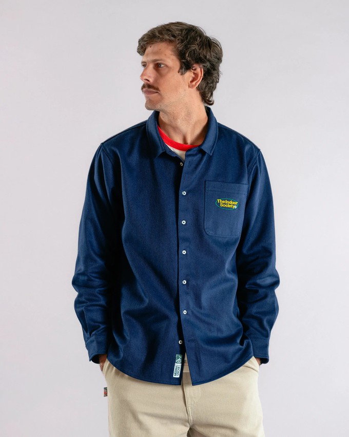 The Indoor Society Overshirt Blue from Brava Fabrics
