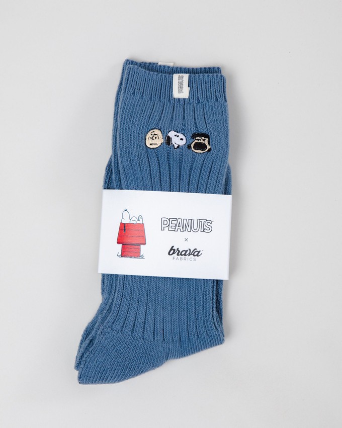 Peanuts The Gang Socks Blue from Brava Fabrics