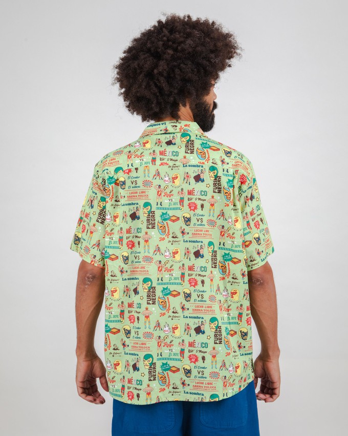 Lucha Libre Aloha Shirt from Brava Fabrics