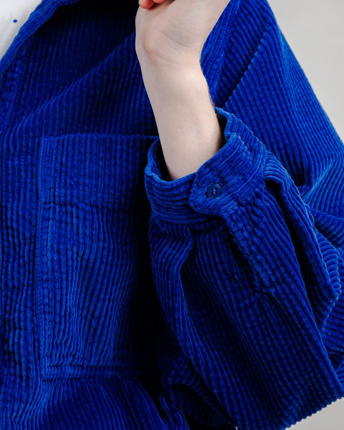Corduroy Boxy Shirt Blue from Brava Fabrics