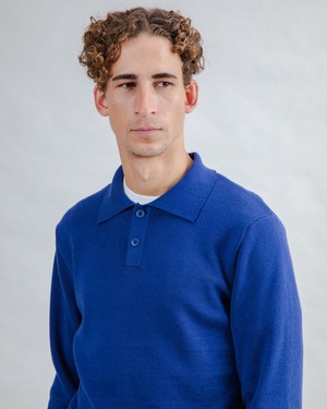 Knitted Polo Blue from Brava Fabrics