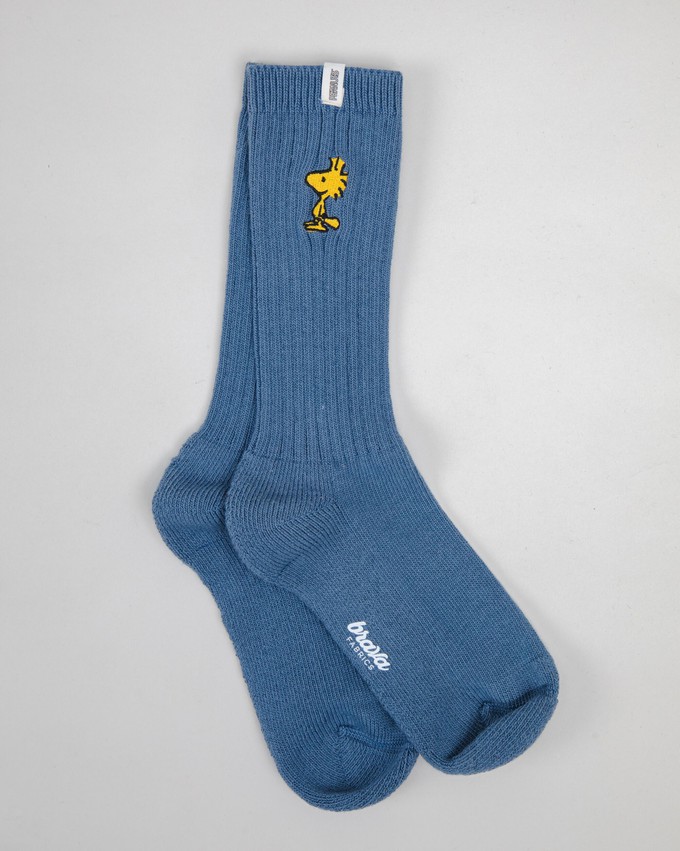 Peanuts Woodstock Socks Blue from Brava Fabrics