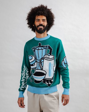 The Indoor Society Sweater Green from Brava Fabrics