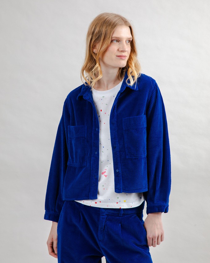 Corduroy Boxy Shirt Blue from Brava Fabrics