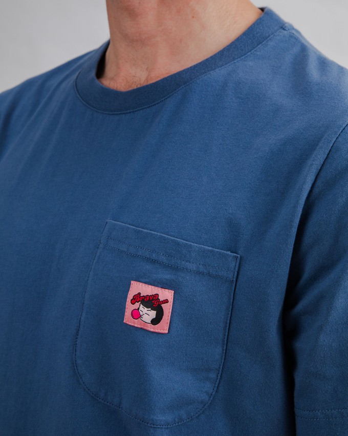 Brava Gum Label T-shirt Indigo from Brava Fabrics