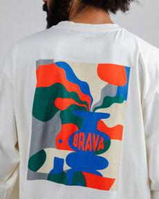 Sobremesa Longsleeve T-shirt Ecru via Brava Fabrics