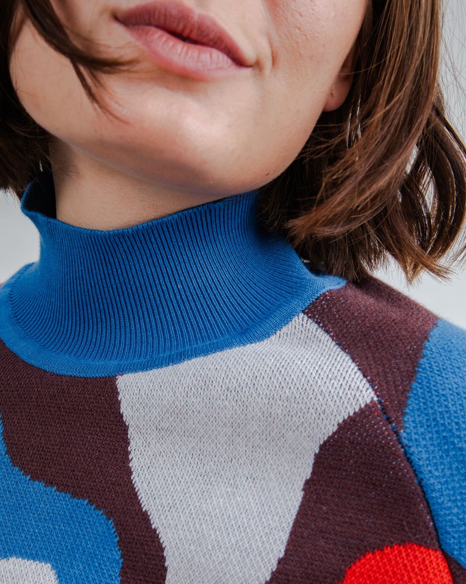 Jacquard Cropped Sweater Sobremesa from Brava Fabrics