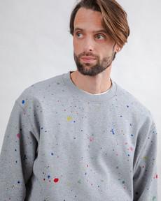 Splash Paint Sweatshirt Grey via Brava Fabrics