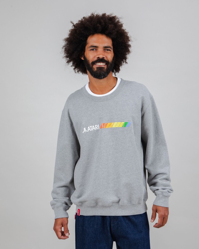 Atari Spectrum Sweatshirt Grey Melange from Brava Fabrics