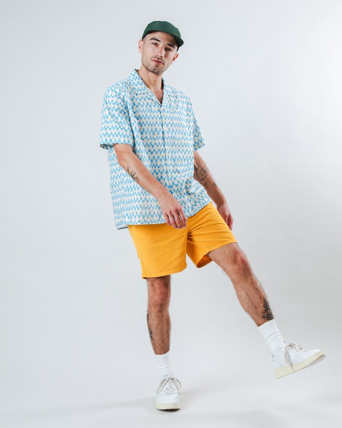 Sunset Aloha Shirt Blue from Brava Fabrics