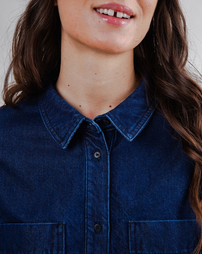 Raw Denim Boxy Shirt Blue from Brava Fabrics