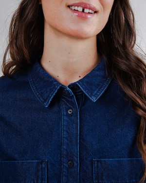 Raw Denim Boxy Shirt Blue from Brava Fabrics