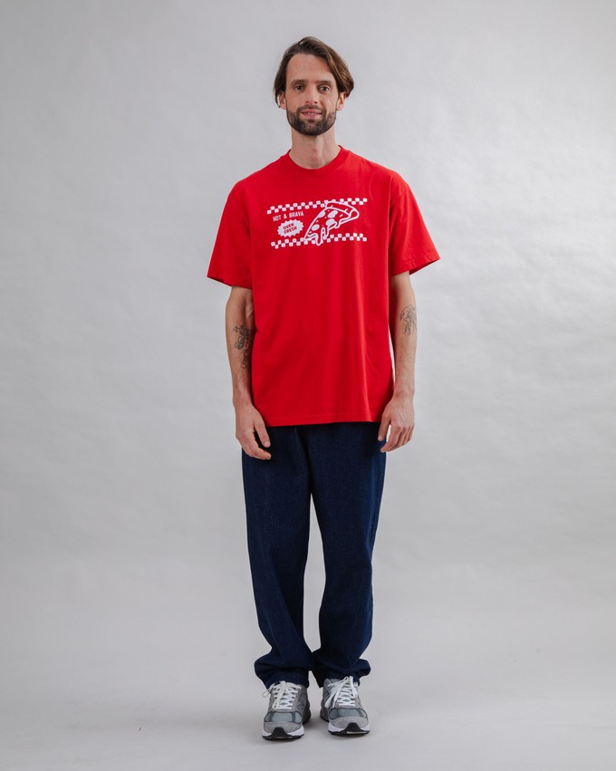 Hot & Brava Pizza Oversize T-shirt Red from Brava Fabrics