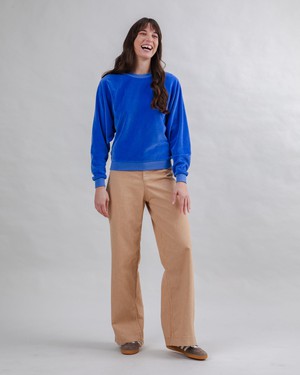 Velvet Raglan Sweatshirt Klein Blue from Brava Fabrics