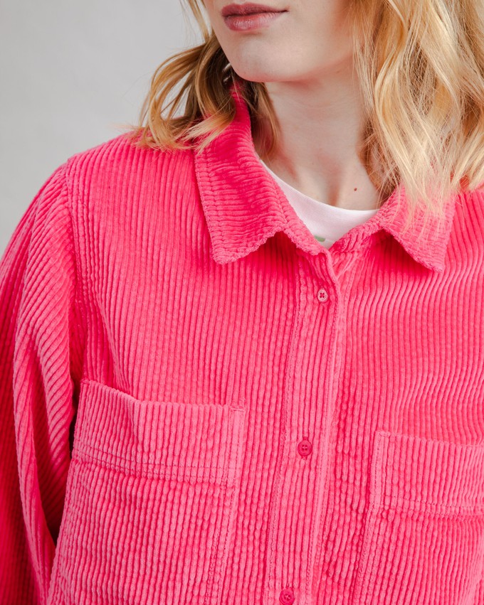 Corduroy Boxy Shirt Pink from Brava Fabrics