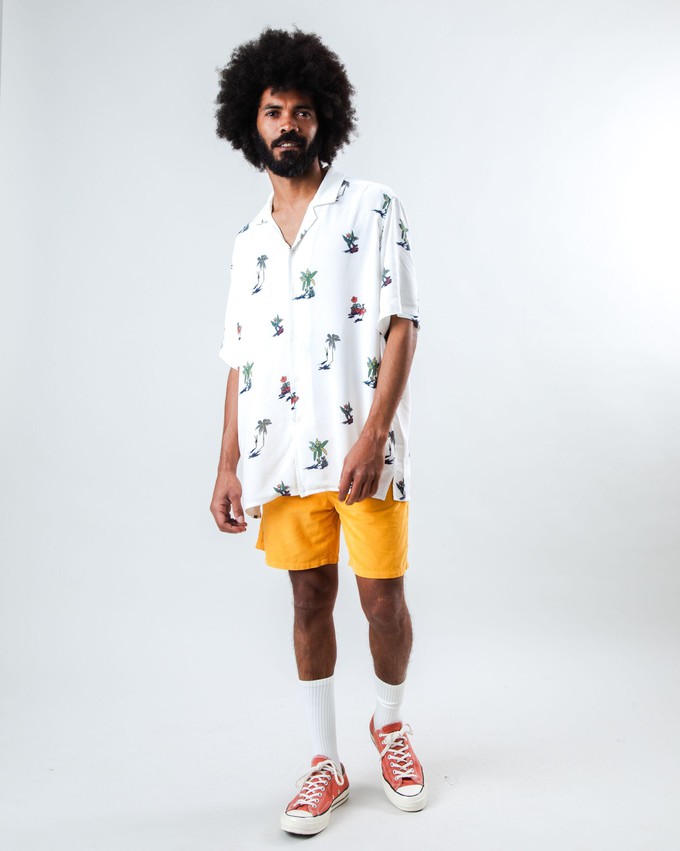 Helios Small Aloha Shirt Ecru from Brava Fabrics