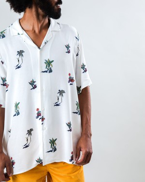 Helios Small Aloha Shirt Ecru from Brava Fabrics
