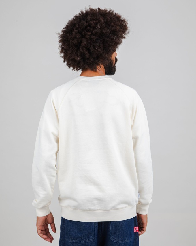 Hot & Brava Pizza Sweatshirt White from Brava Fabrics