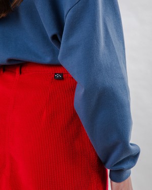 Corduroy Mini Skirt Red from Brava Fabrics