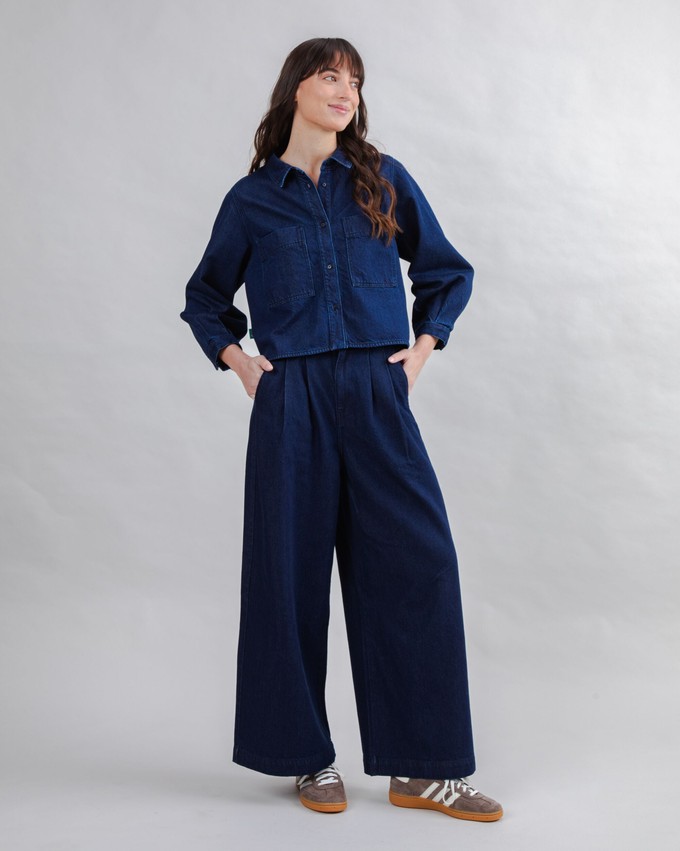 Raw Denim Boxy Shirt Blue from Brava Fabrics