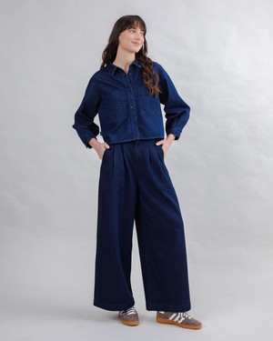 Raw Denim Boxy Shirt Blue from Brava Fabrics