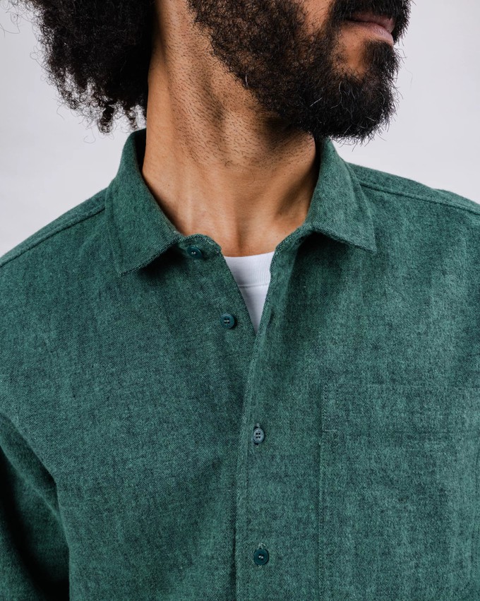 Pizza Flannel Overshirt Green from Brava Fabrics