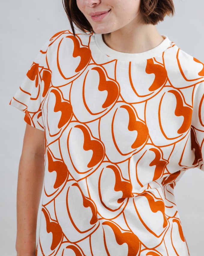 Bombon Allover Oversize Tee Brown from Brava Fabrics