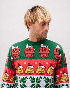 Peanuts Xmas Cotton Sweater Multicolor via Brava Fabrics