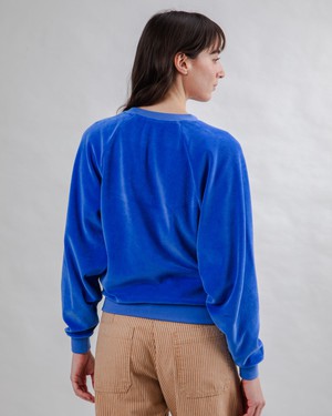 Velvet Raglan Sweatshirt Klein Blue from Brava Fabrics