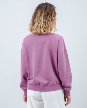 Peanuts Snoopy Doghouse Rounded Cotton Sweatshirt Grape from Brava Fabrics