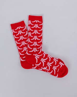 Atari Pattern Socks Red from Brava Fabrics