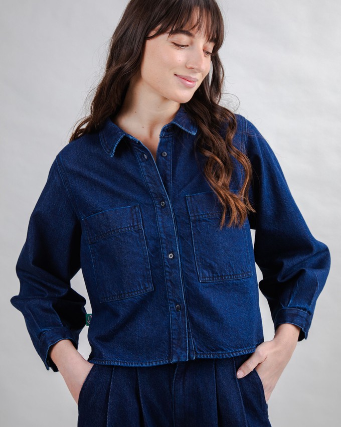 Raw Denim Boxy Shirt Blue from Brava Fabrics