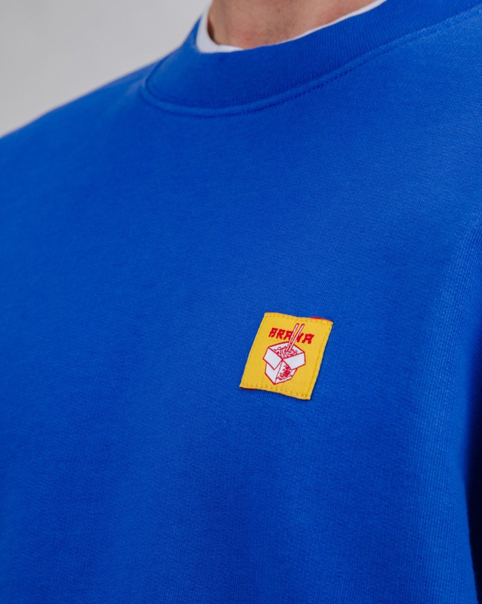Noodles Label Sweatshirt Klein Blue from Brava Fabrics