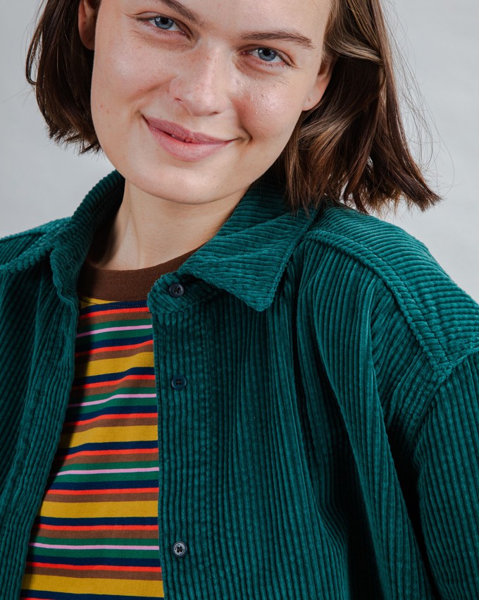 Corduroy Long Overshirt Green from Brava Fabrics