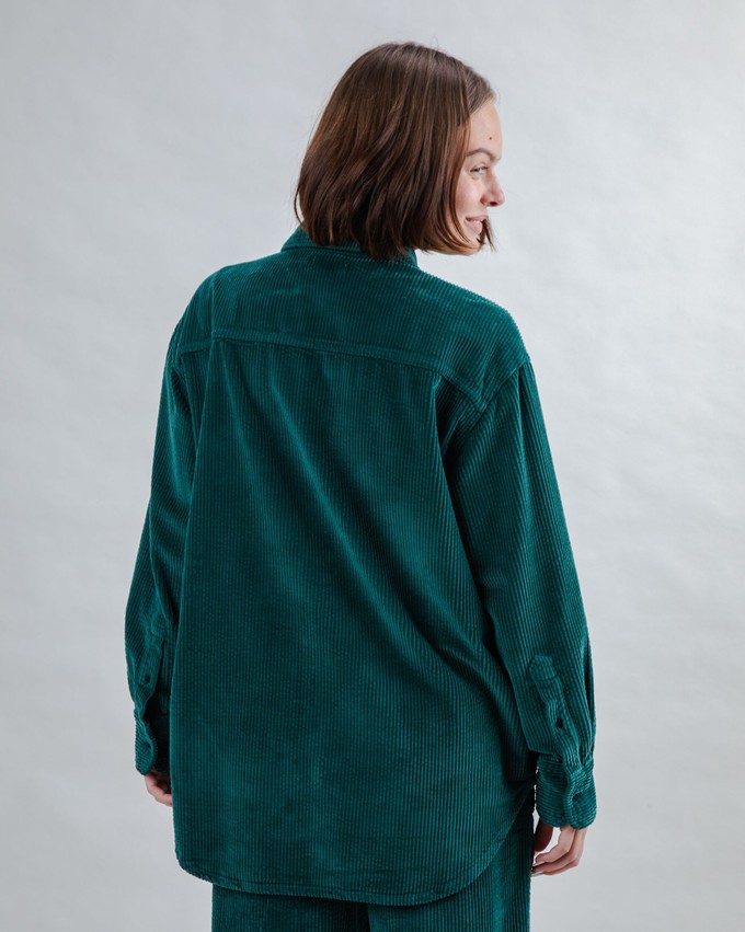 Corduroy Long Overshirt Green from Brava Fabrics