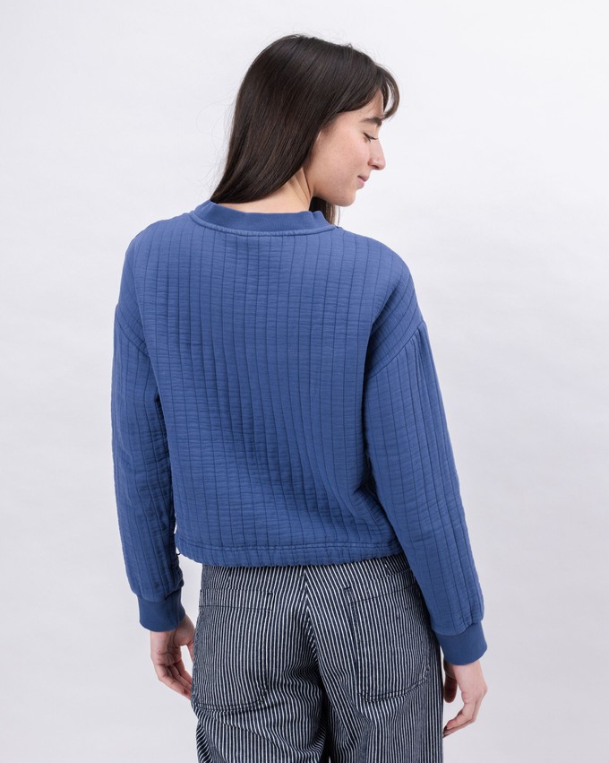 Brava Gum Quilt Sweatshirt Indigo from Brava Fabrics