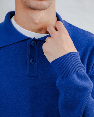 Knitted Polo Blue from Brava Fabrics