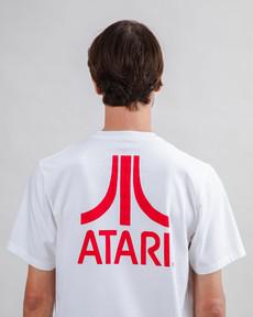 Atari Logo Tshirt White via Brava Fabrics