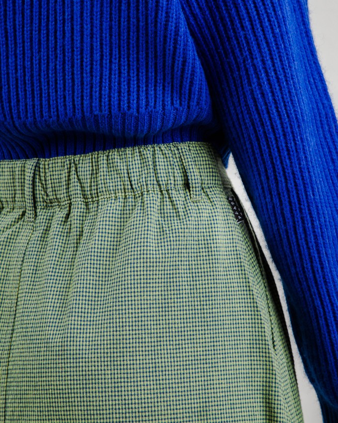 Checks Midi Skirt Olive from Brava Fabrics