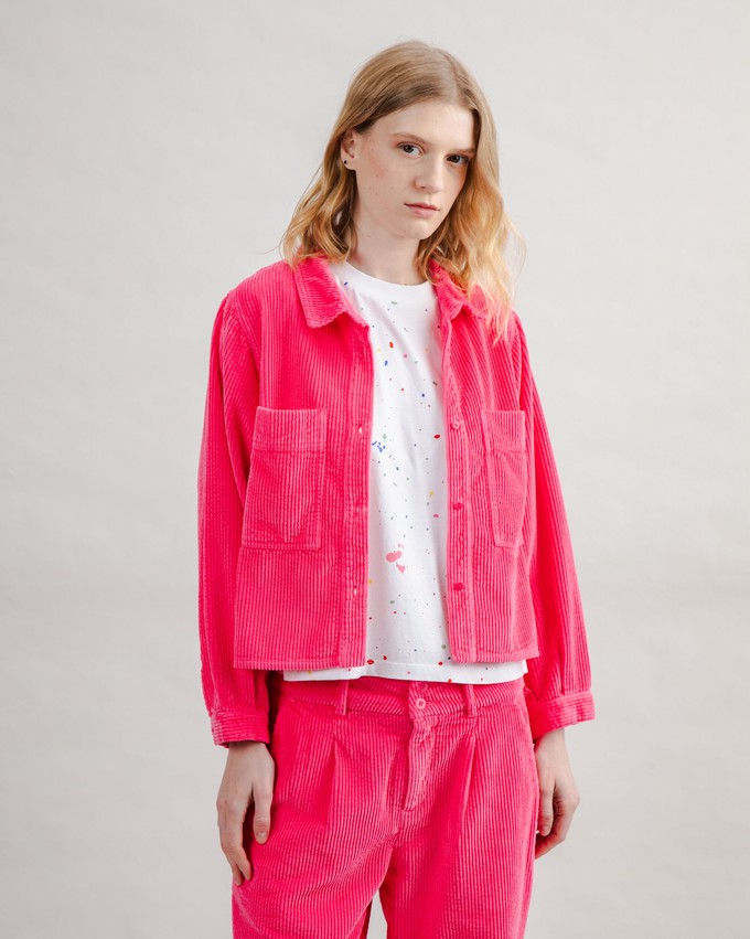 Corduroy Boxy Shirt Pink from Brava Fabrics