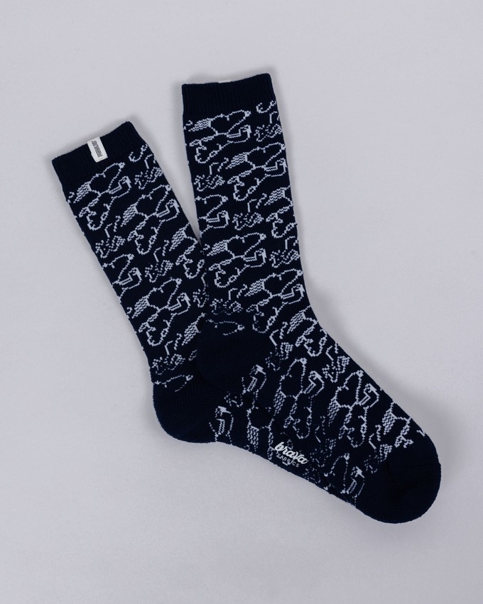 Peanuts Everybody´s in a Hurry Socks Navy from Brava Fabrics