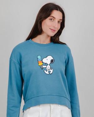 Peanuts Icecream Sweatshirt Blue from Brava Fabrics