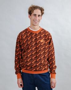 Choco Allover Sweatshirt Brown via Brava Fabrics