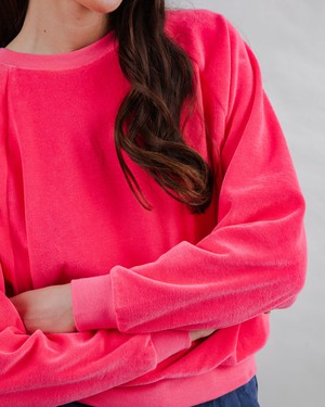 Velvet Raglan Sweatshirt Pink from Brava Fabrics