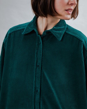 Corduroy Long Overshirt Green from Brava Fabrics